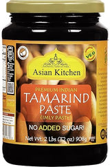 Asian Kitchen Tamarind Paste Puree (Imli) 32oz (908g) 2lbs Glass Jar, Gluten Free, No added sugar ~ All Natural | Vegan | NON-GMO | No Colors | Indian