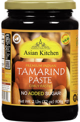 Asian Kitchen Tamarind Paste Puree (Imli) 32oz (908g) 2lbs Glass Jar, Gluten Free, No added sugar ~ All Natural | Vegan | NON-GMO | No Colors | Indian