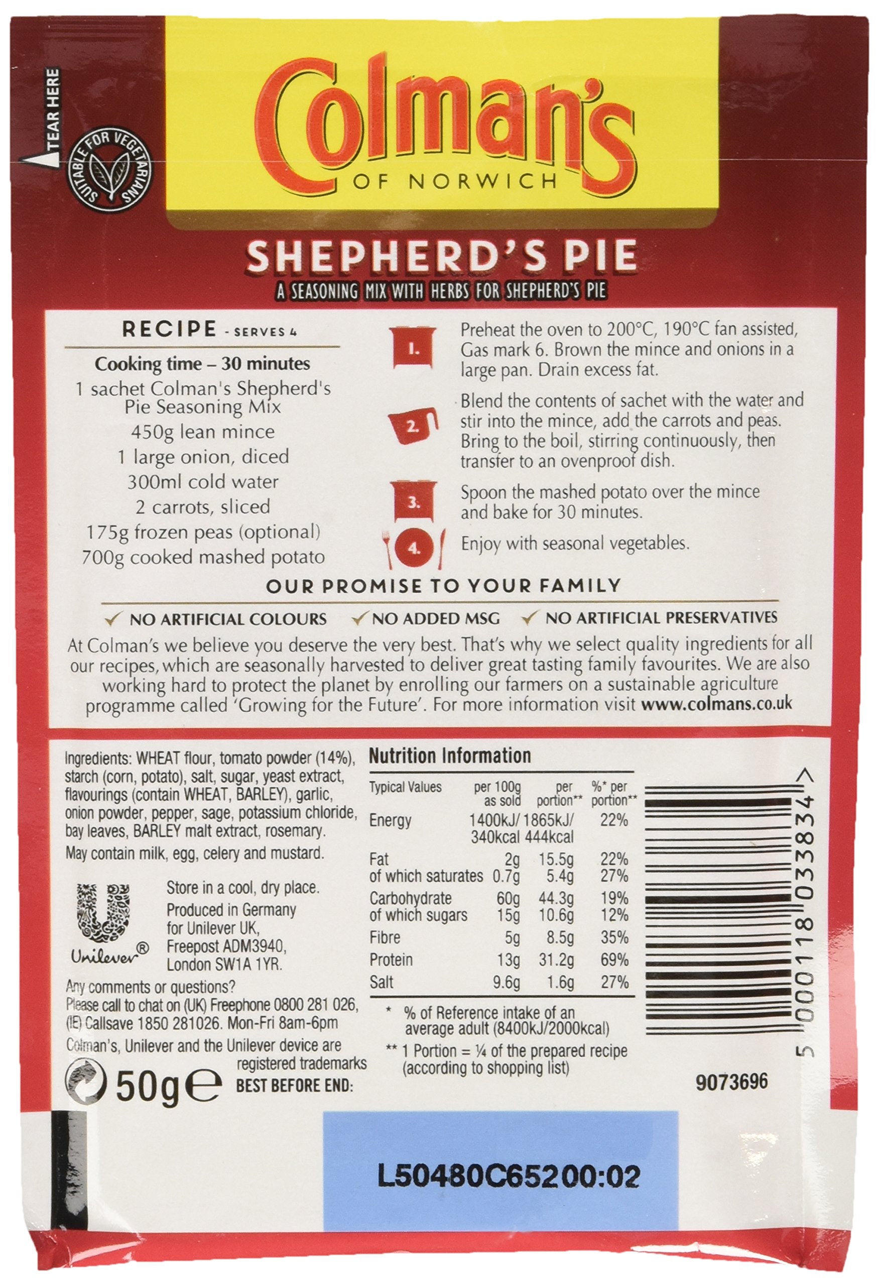 Colman's Shepherd's Pie Mix, 1.75-Ounce Packages (Pack of 12)
