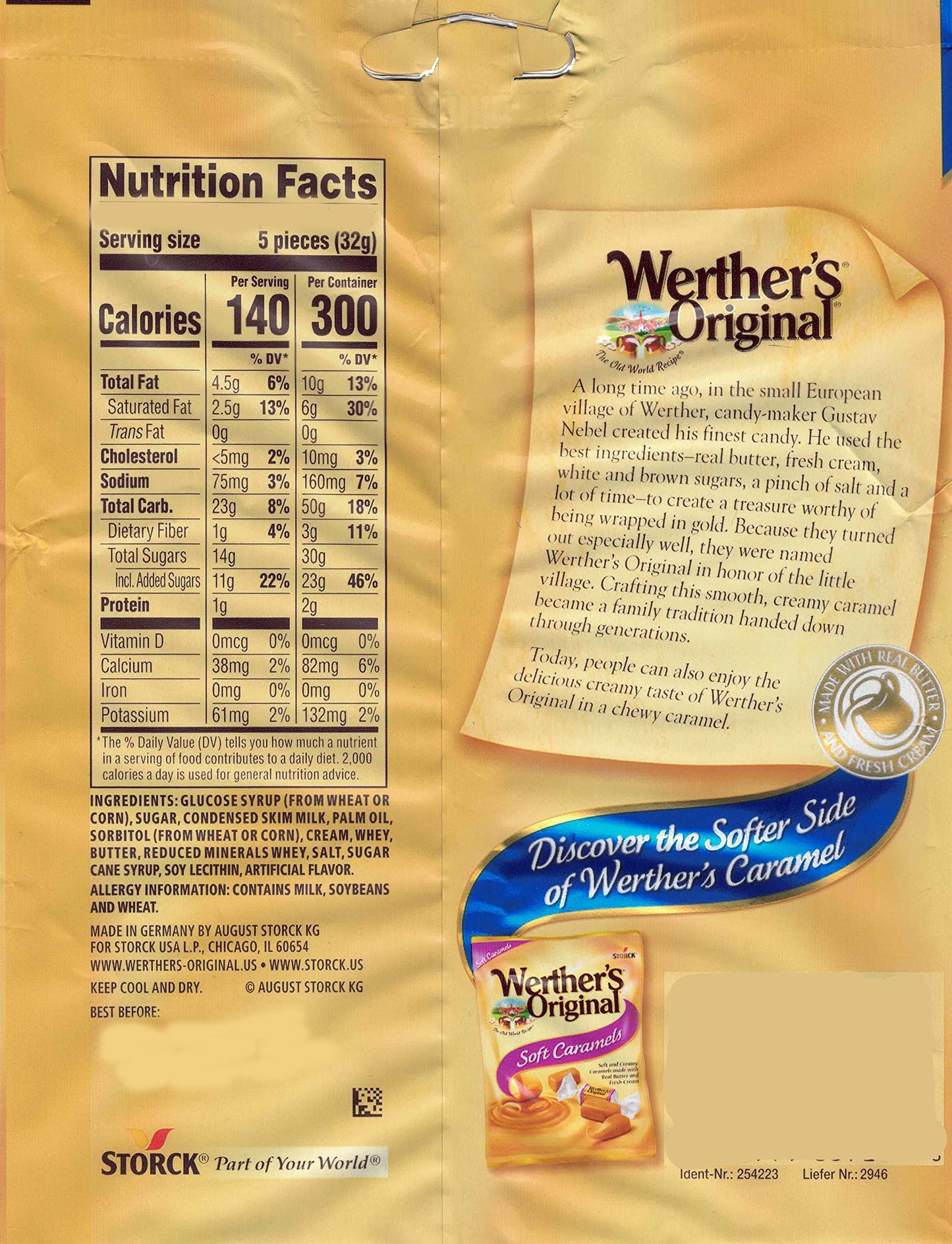 Bulk Werthers Original Hard Candy | Bulk Candy Individually wrapped | Werthers Caramel Candy | 1 lb Individual Flavor Bag | Ships in an Aromatik™