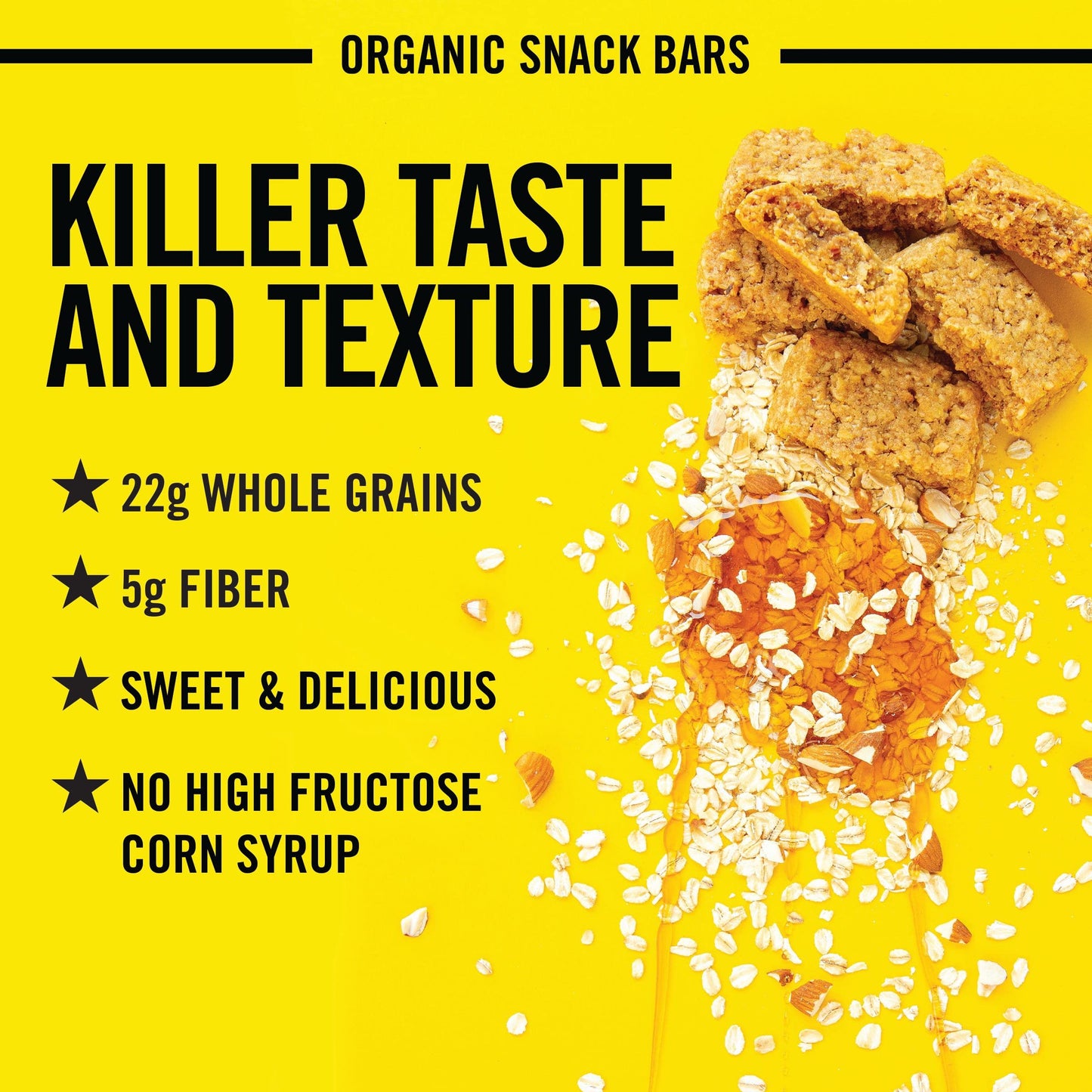 Dave's Killer Bread Oat-Rageous Honey Almond Organic Snack Bars, 12 Individually Wrapped Snack Bars (Pack of 1)