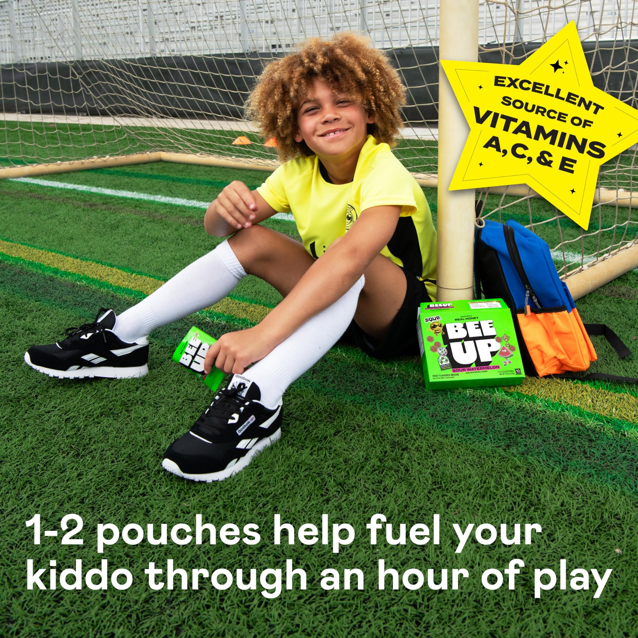 BEEUP Honey Fruit Snacks - With a Teaspoon of Honey in Every Pouch - Dye Free, No Corn Syrup - Individually Wrapped Fruit Snack Packs for School