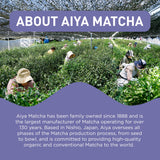 Aiya Matcha+ Focus™ - Peach Flavored Matcha Drink Mix with L-Theanine - 220mg L-Theanine - Natural Focus Booster - Premium Japanese Matcha Green Tea