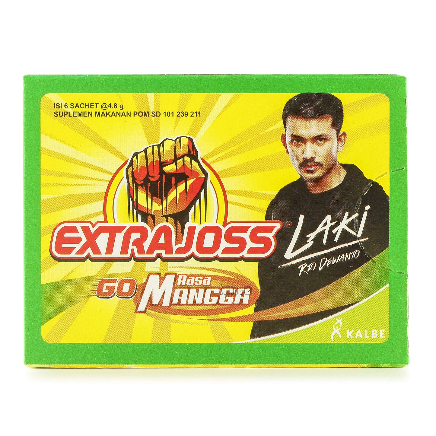 Extra Joss Active Energy Drink Powder Ginseng Grape Mango Flavour Halal Drink Minuman Quick Energy Boost (Total 30 Sachet) (Mango)