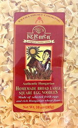 Kelemen Homemade Broad Large Square Egg Noodles 285g (Pack of 2)