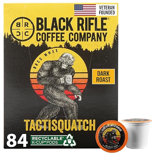 Black Rifle Coffee Company Dark Roast Coffee Pods - 100% Arabica, Bold, Smoky Single-Serve K-Cup Compatible - Veteran-Founded Premium Coffee