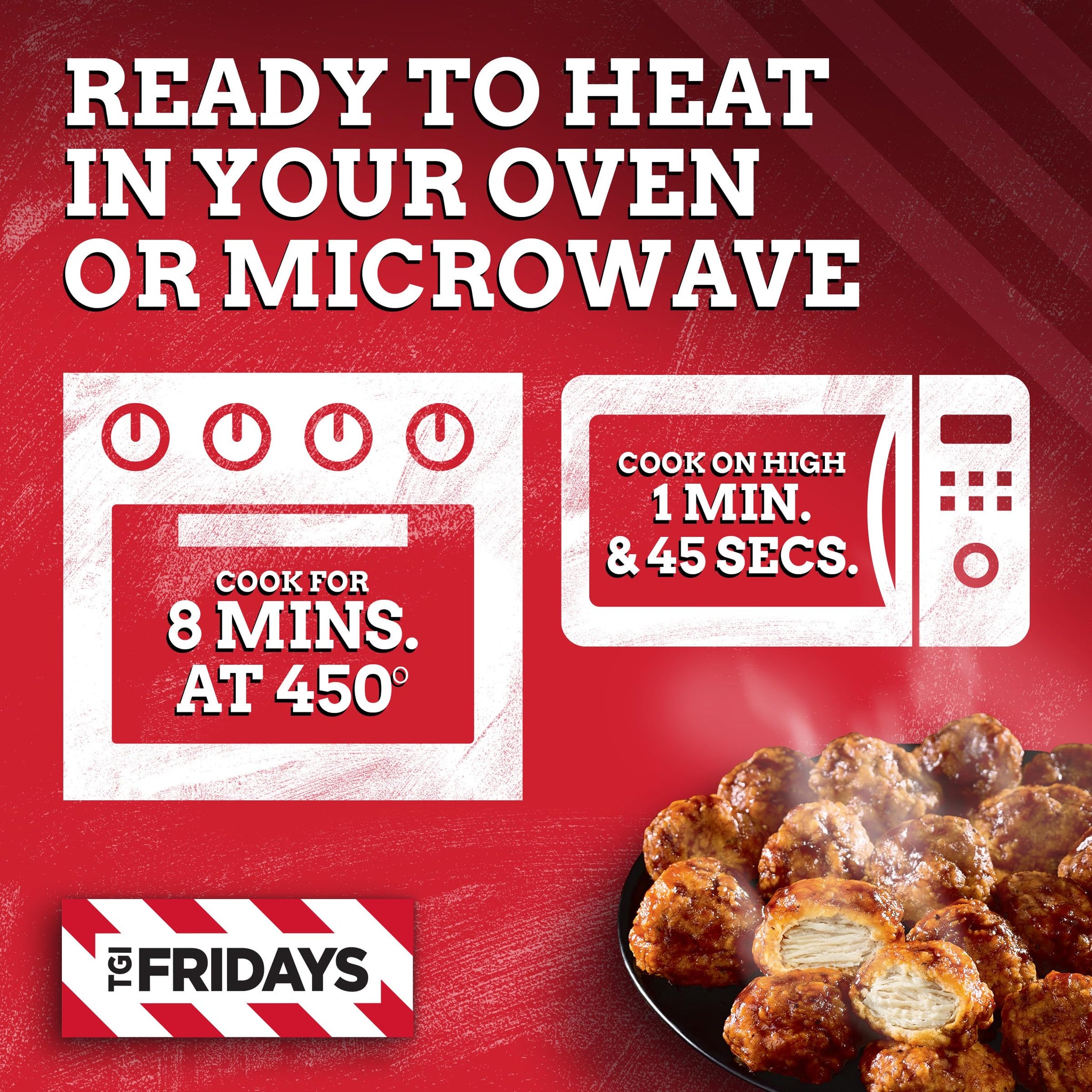 TGI Fridays Honey BBQ Boneless Chicken Bites Frozen Snacks, 15 oz Box