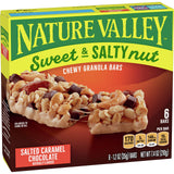 Nature Valley Granola Bars, Sweet Salty Nut, Salted Caramel Chocolate, 6 ct, 7.2 OZ
