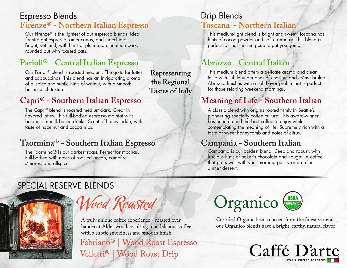 Caffe D’arte Campania Ground Coffee - Dark Roast, Bold & Robust, Roasted in Seattle, Crafted for Drip Coffee Makers, 12 oz