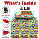 REESE Peanut Butter Mini Eggs, Bulk 4 Lb Mini Milk Chocolate Peanut Butter Half Eggs Candy, Foil Wrapped in Pastel Spring Colors, Easter Baskets, Egg