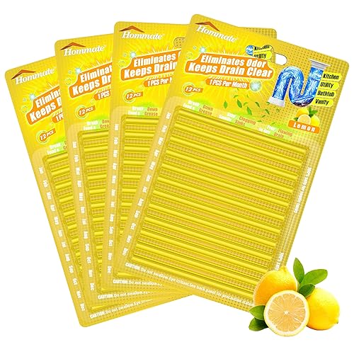 Drain Cleaner Sticks Enzyme Drain Stick Lemon Scent Pipe Cleaning Drains Stix Odor Remover Prevent Clogged Drains