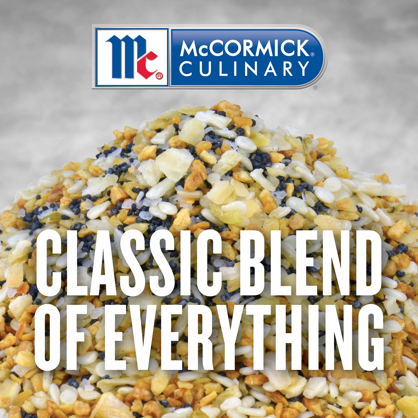 McCormick Culinary Everything Bagel Seasoning, 21 oz - One 21 Ounce Container of Everything Bagel Seasoning Blend of Poppy Seed, Sesame Seed, Garlic