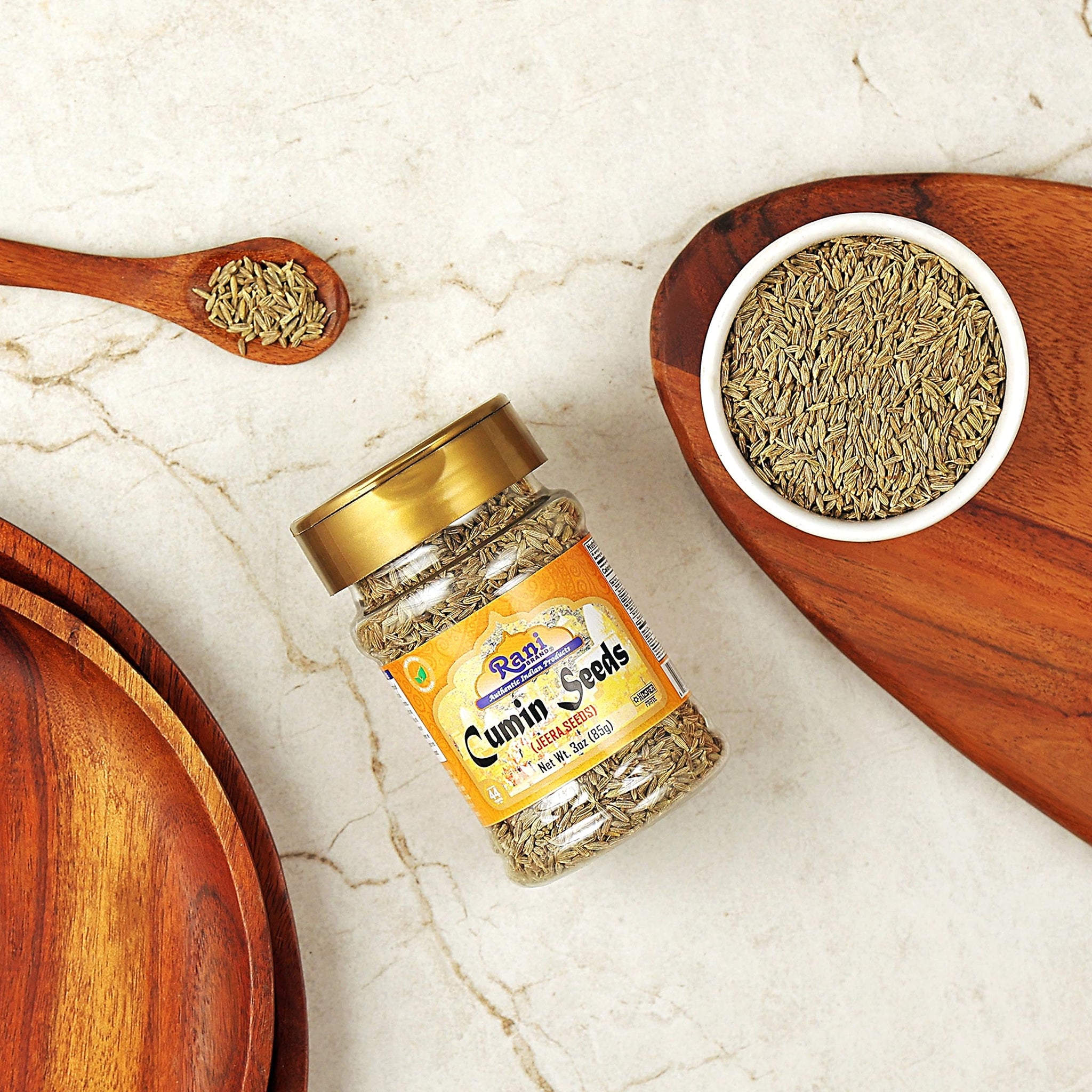 Rani Cumin Seeds Whole (Jeera) Spice 3oz (85g) PET Jar ~ All Natural | Gluten Friendly | NON-GMO | Kosher | Vegan | Indian Origin