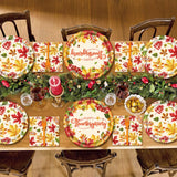 96 Pieces Fall Leaves Thanksgiving Tableware Set - Autumn-Themed Disposable Party Supplies with Paper Plates, Napkins, and Forks for Thanksgiving