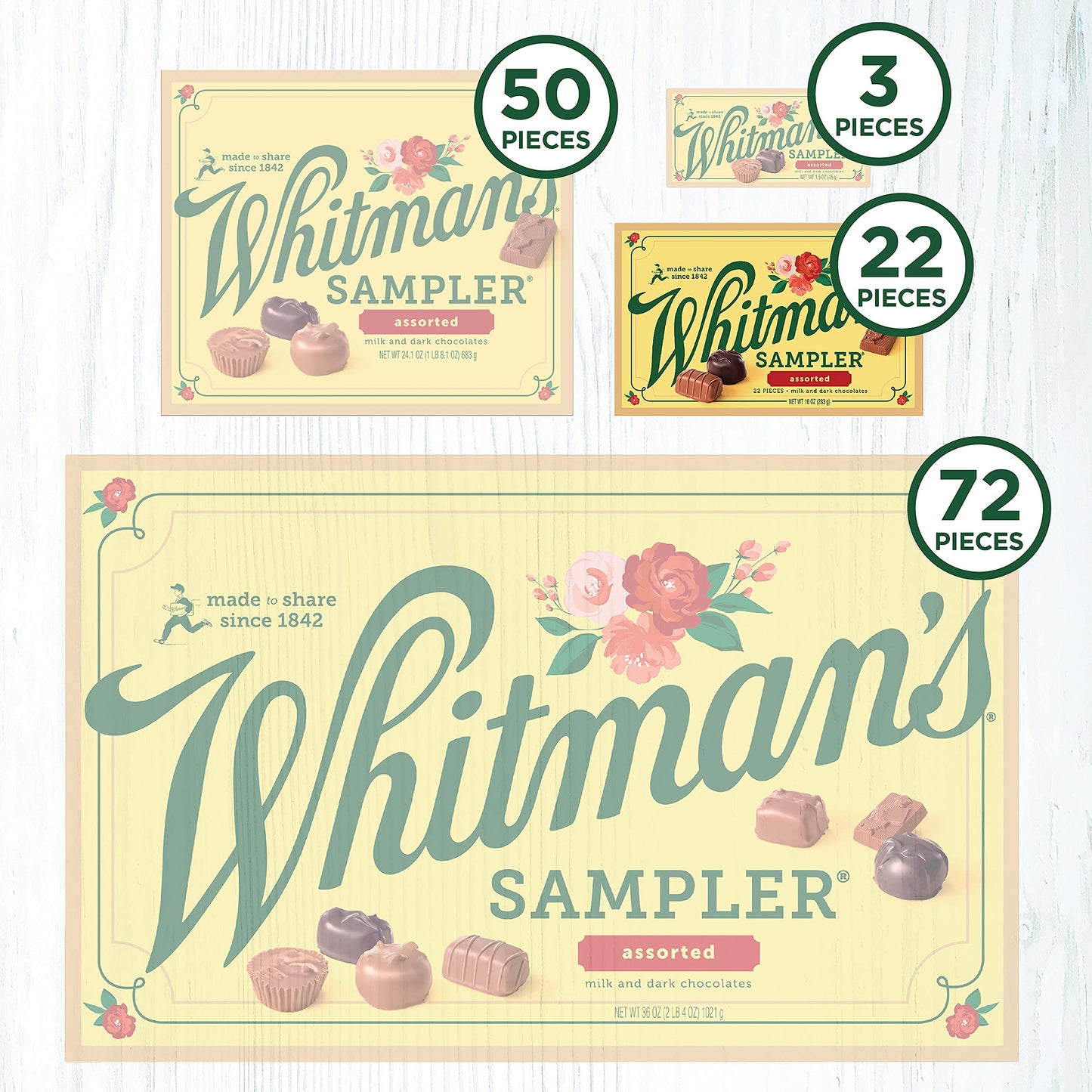 Whitman's Sampler Mother's Day Assorted Chocolates, 10 Ounce (22 Pieces)
