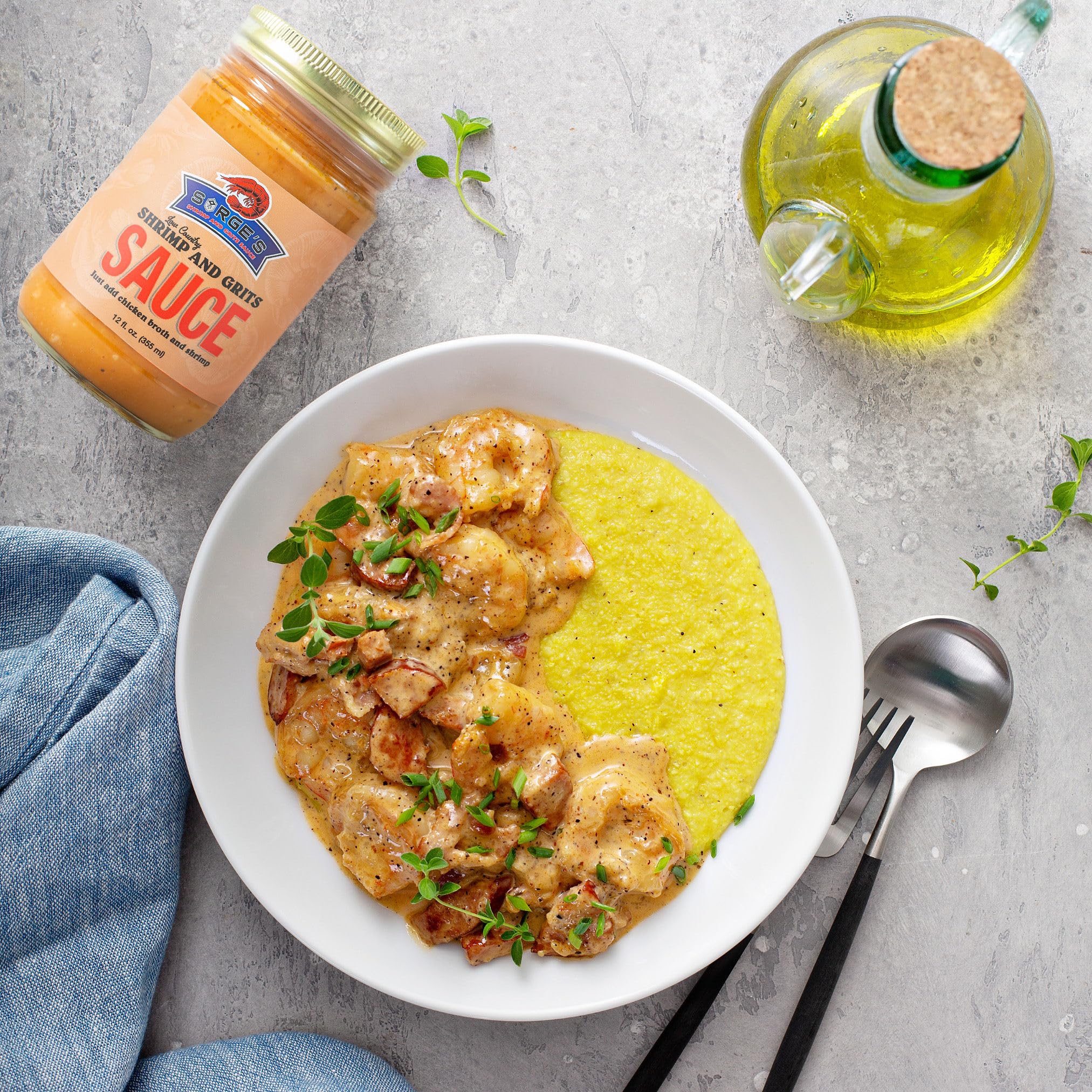 Sarge’s Restaurant Style Shrimp and Grits Homemade Sauce, 12 oz
