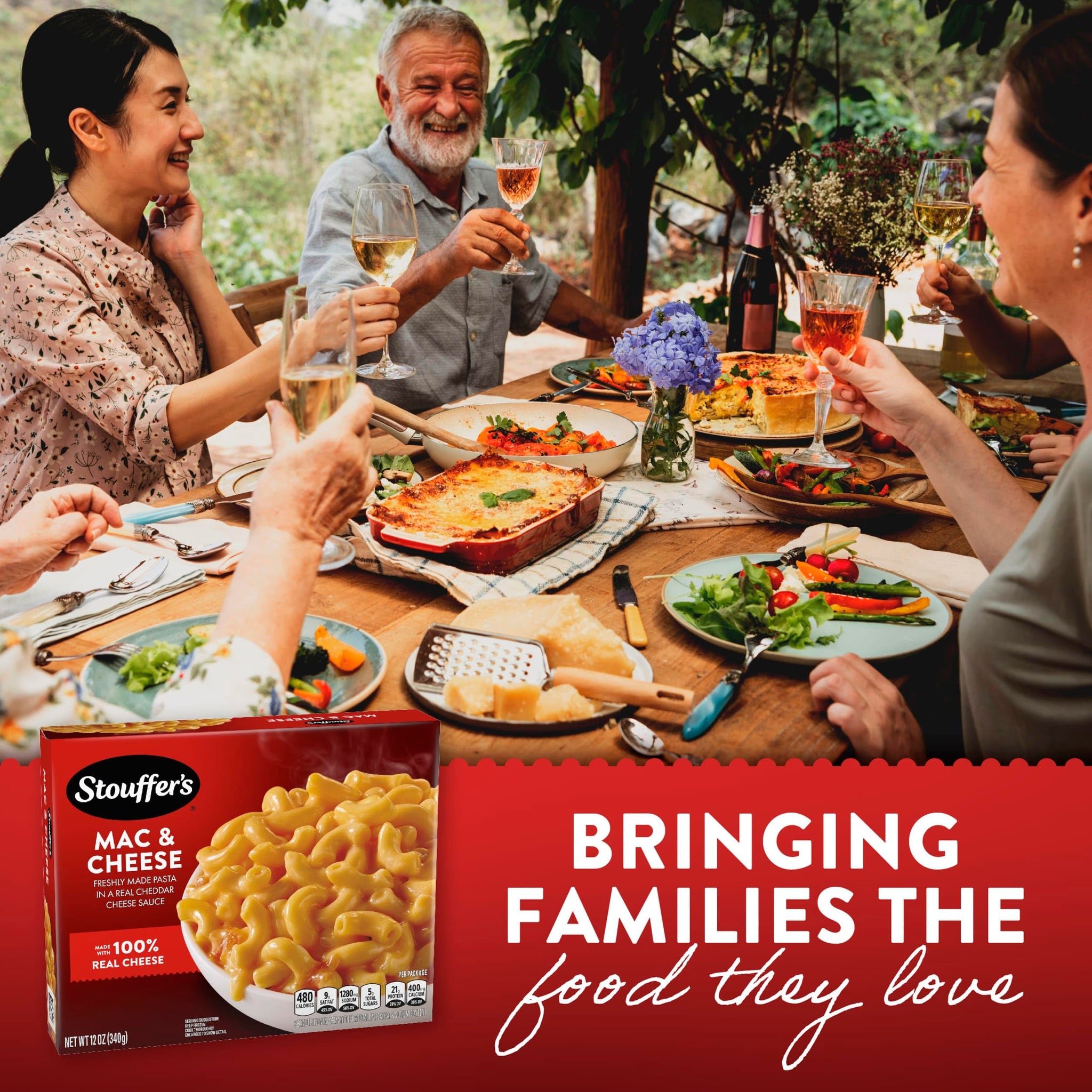 Stouffer's Macaroni And Cheese, Single Serve, Frozen Entrees For One, Easy Frozen Dinners 12 oz