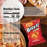 Osem Bissli Pizza - Pizza Flavored Snacks, Bissli Snack for Kids & Adults, Kosher Israeli Flavor Bites, Crunchy Vegan Wheat Chips - 2.5oz Bags (Pack