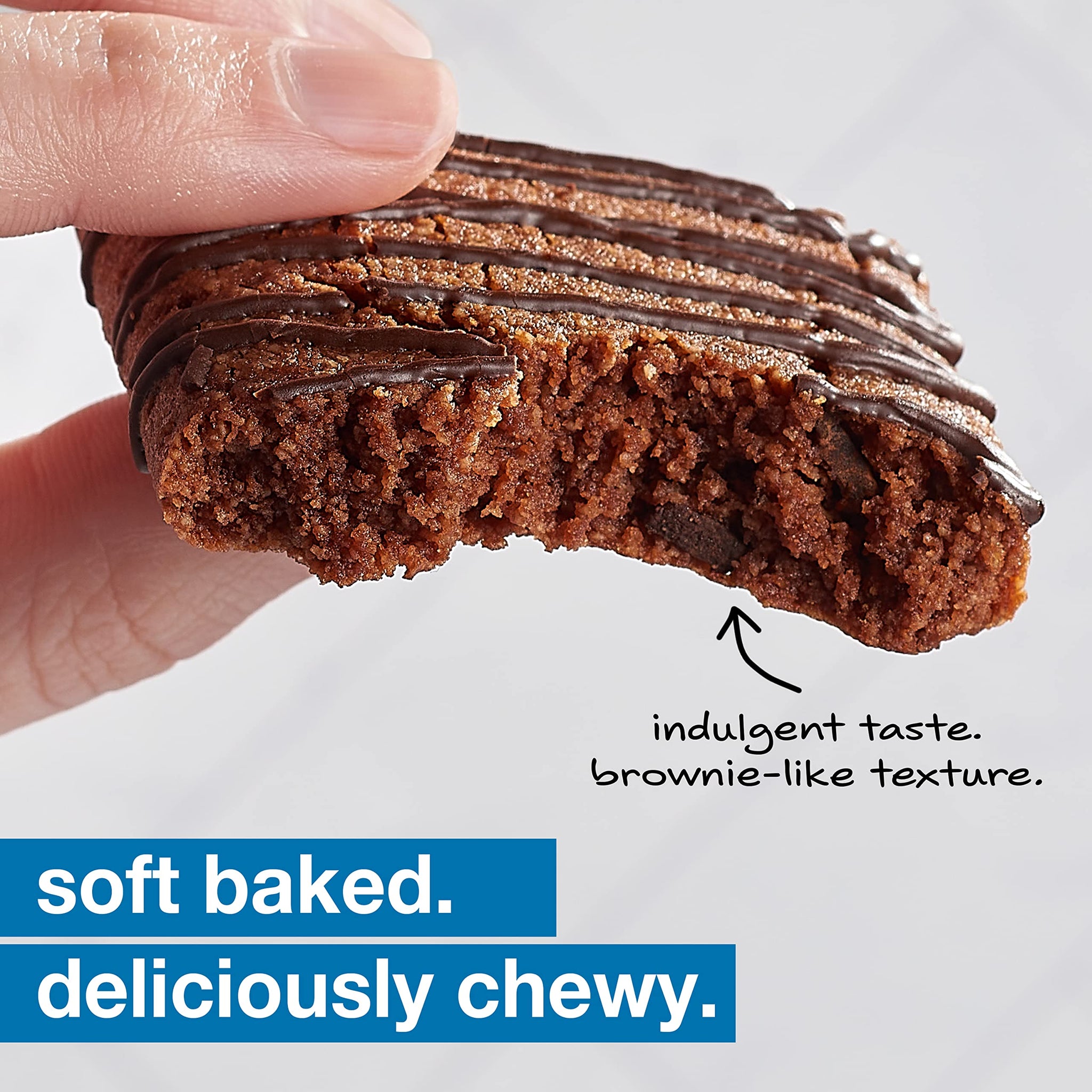 KIND Soft Baked Squares, Chocolate Almond Flour Brownie, Gluten Free, Healthy Snack Bars, 5g Protein, 6 Count