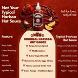 SHUUG Harissa Sauce (9oz) | Hot & Spicy Red Pepper Flavor | Middle Eastern Harissa Paste Sauce with Dried Chilis, Lemon & Garlic | Vegan, Non-GMO