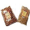 Trader Joes Nut Bundle Featuring 1 Pack of California Dry Roasted Unsalted Almonds and 1 Package of Hulled Roasted Unsalted Sunflower Seeds - A