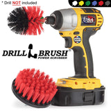 Outdoor Cleaning Supplies - Stiff Bristle Outdoor Power Scrubber - Concrete and Brick Stain Remover - Concrete Pools Cleaning Kits- Heavy Duty Deck