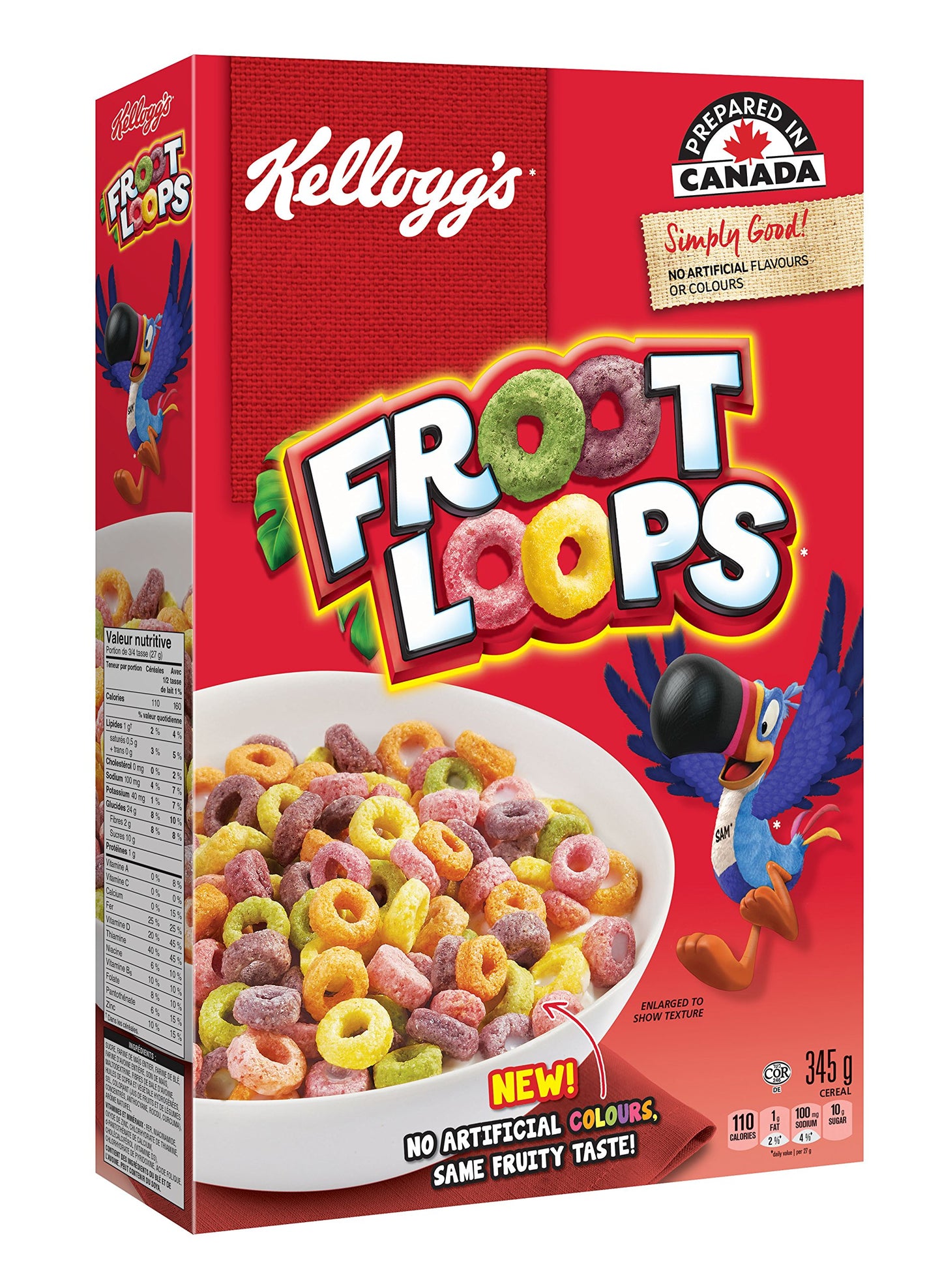 Kellogg's Froot Loops Cereal, 345g/12.2oz, Imported from Canada}