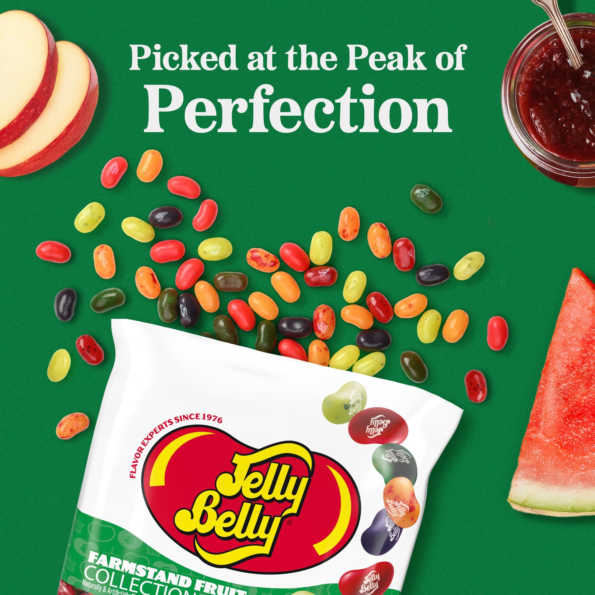 Jelly Belly Farmstand Fruit Jelly Bean Mix - 1 Pound (16 Ounces) Resealable Bag - Genuine, Official, Straight from the Source