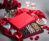 Chocolate Pretzel Gift Basket - Dark Chocolate Covered Pretzels in Elegant Gift Box - Gourmet Kosher Gift for Him or Her, Birthdays, Anniversaries