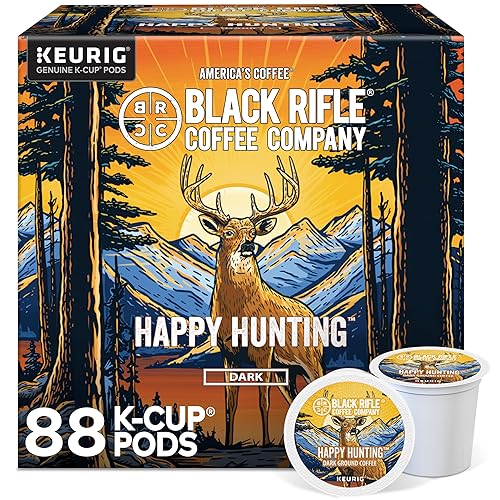 Black Rifle Coffee Company Dark Roast Coffee Pods - 100% Arabica, Bold, Smoky Single-Serve K-Cup Compatible - Veteran-Founded Premium Coffee - Happy