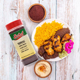 Sadaf Sumac spice ground - Pure sumac seasoning powder - Kosher - Persian spice - Medium Ground - 11 oz Bottle (Pack of 3)