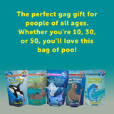 The Original Bag of Poo®, Otter Poo (Orange Flavor Cotton Candy) Novelty Poop Gag Gift. Free sticker inside.