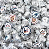 Baseball It's A Boy Mini Round Stickers - Baseball Gender Reveal Labels for Kisses Chocolates - Sports Theme Baby Shower Kids Birthday Candy Sticker