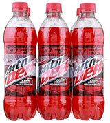 Mountain Dew Code Red Soda, 16.9 oz bottle (6 count)