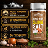 Himalayan Seasoning Salt with Pepper, Garlic, and Onion - Natural Himalayan Pink Salt for Grilling, Cooking, and Finishing - 14 oz Shaker, Healthy