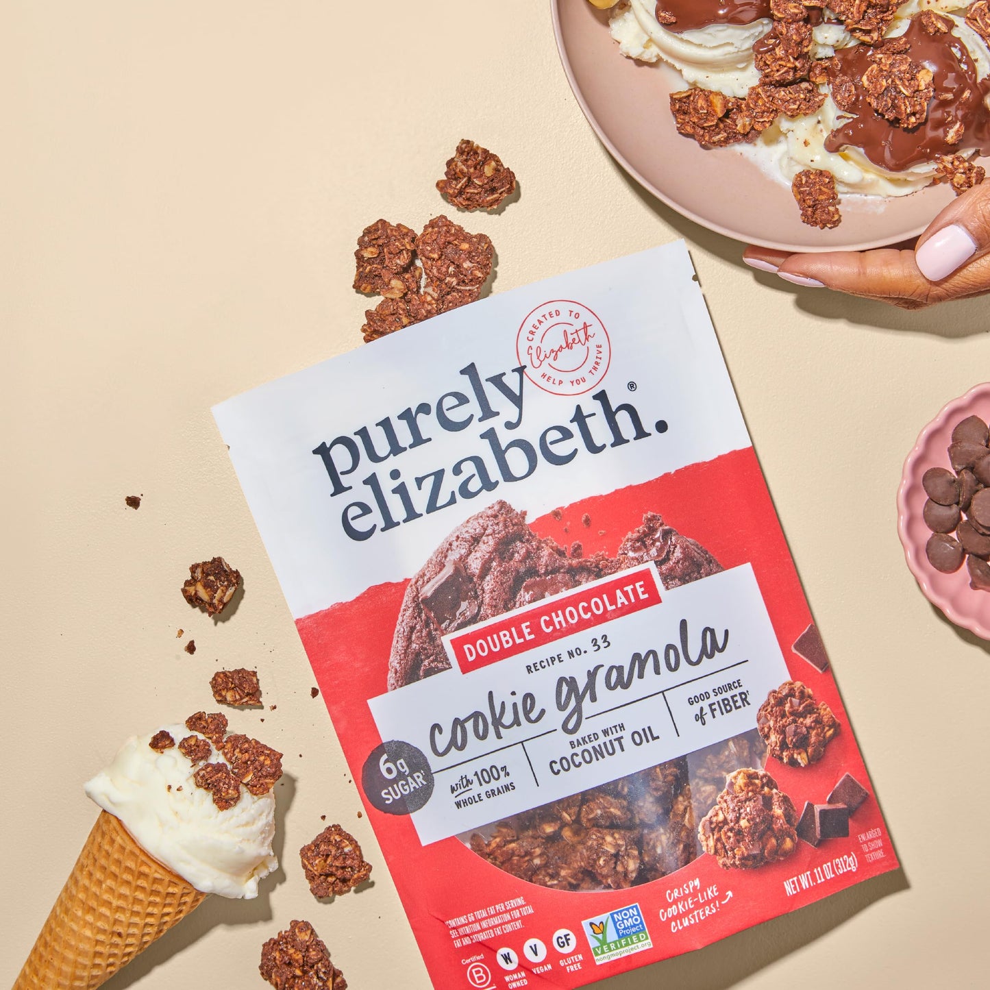 Purely Elizabeth, Cookie Granola, Variety Pack, 11oz Bags (3 Pack)