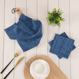 Alcoztily Microfiber Terry Dish Rags Set of 6, Super Absorbent and Lint Free Dish Cloths for Household, 11 x 11 Inches (Navy Blue, 6)
