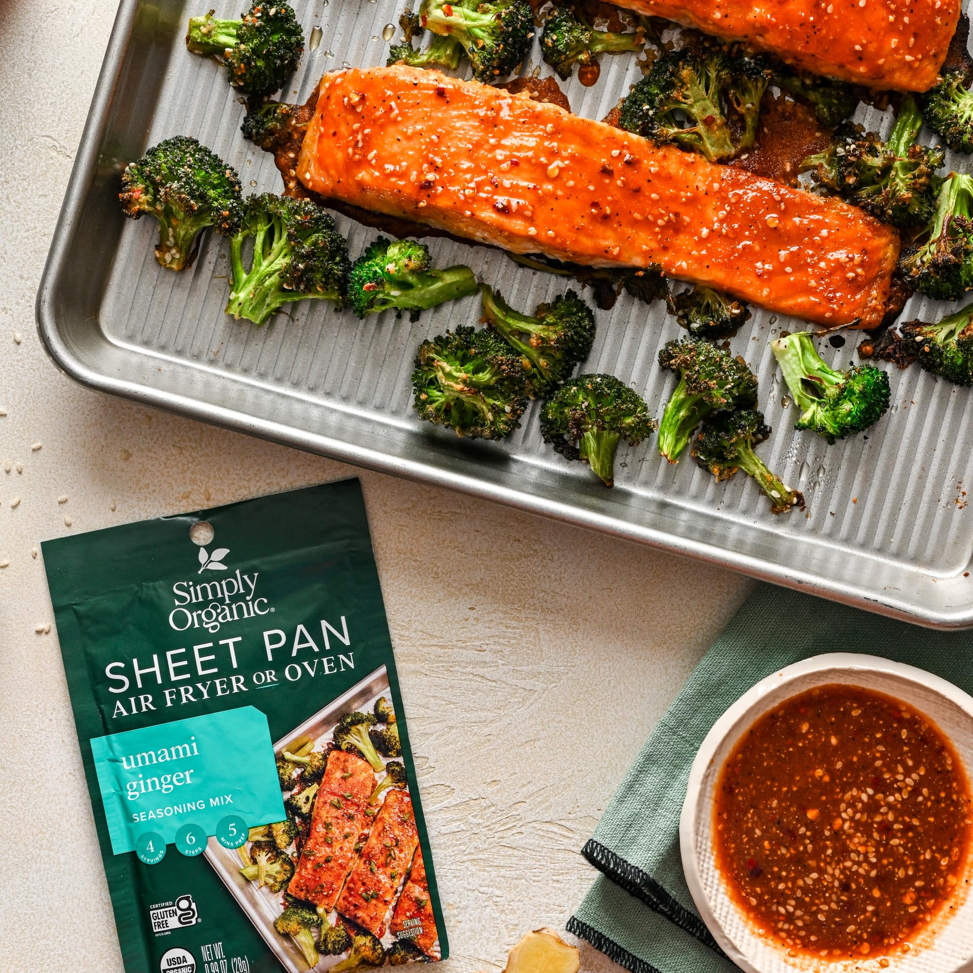 Simply Organic Sheet Pan Seasoning, Umami Ginger, 0.99 Ounce (Pack of 1)