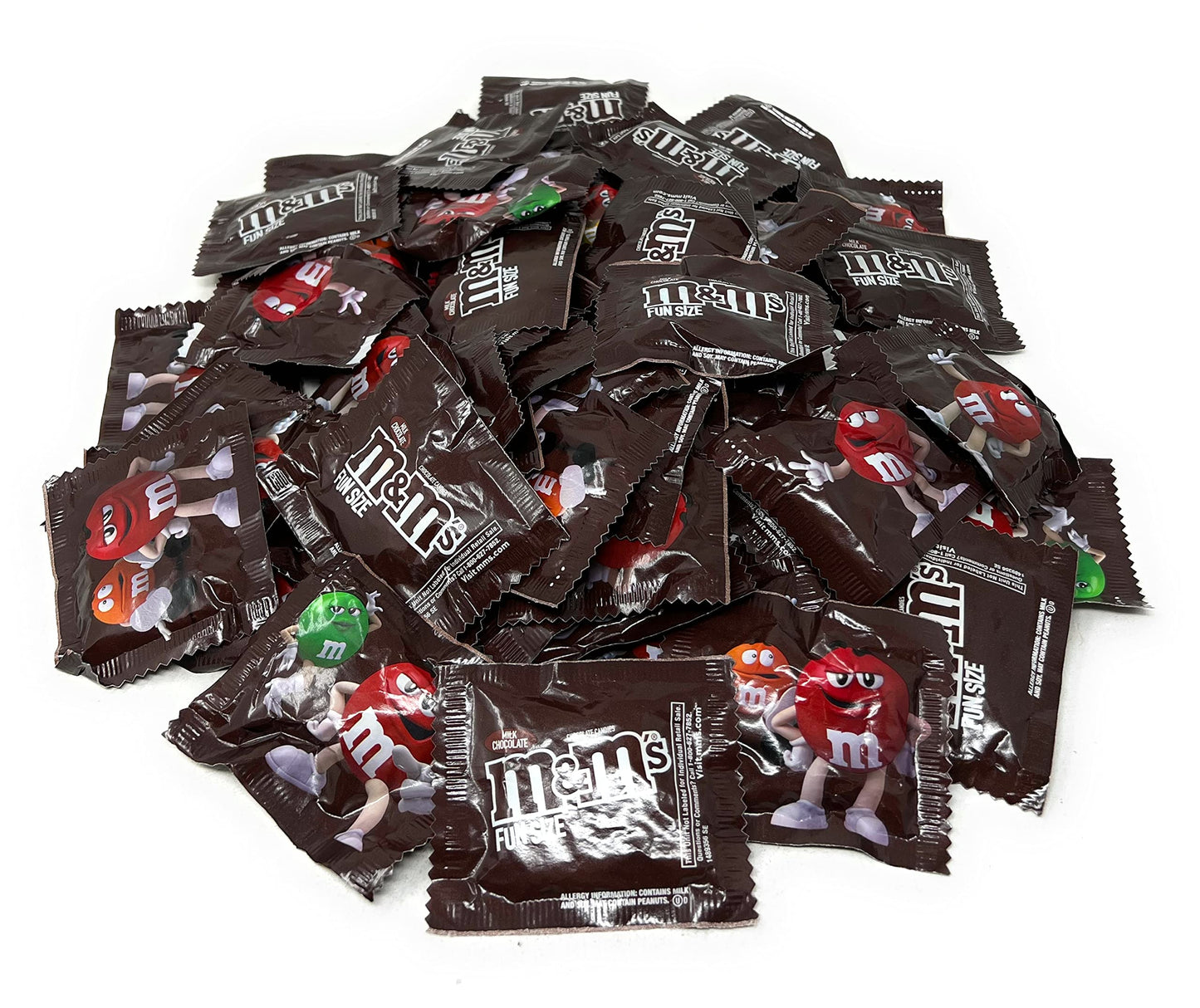 ASSORTIT X M&M Original Milk Chocolate Fun Size Packs American Candy 1.5 Lb Bulk Party Mix Wholesale Pantry Bag (24 Oz)