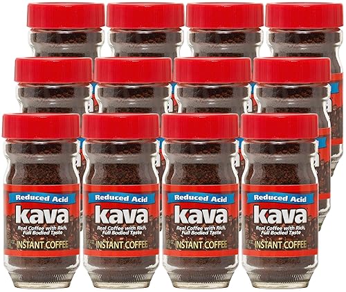 Kava Instant Coffee, Low Acid, 4 Ounce (Pack of 12)