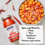 DeLallo Pomodoro Fresco Arrabiatta Sauce, 25.5 oz Jar, No Added Sugar, All Natural, Gluten Free, Non-GMO, Vegan, Spicy Pasta Sauce with Fiery Tomato