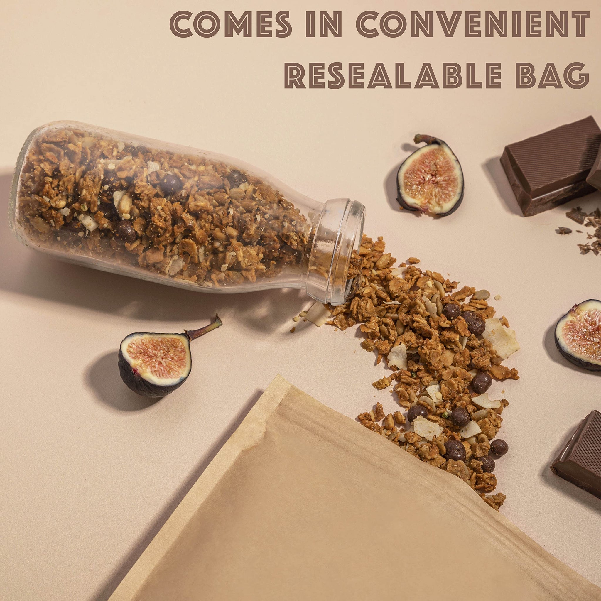 Brooklyn's Own Organic Granola Chocolate, Coconut, Hemp & Banana Breakfast Cereal - Gluten-Free Healthy Snacks - 12 Ounce Resealable Eco-Friendly Pack