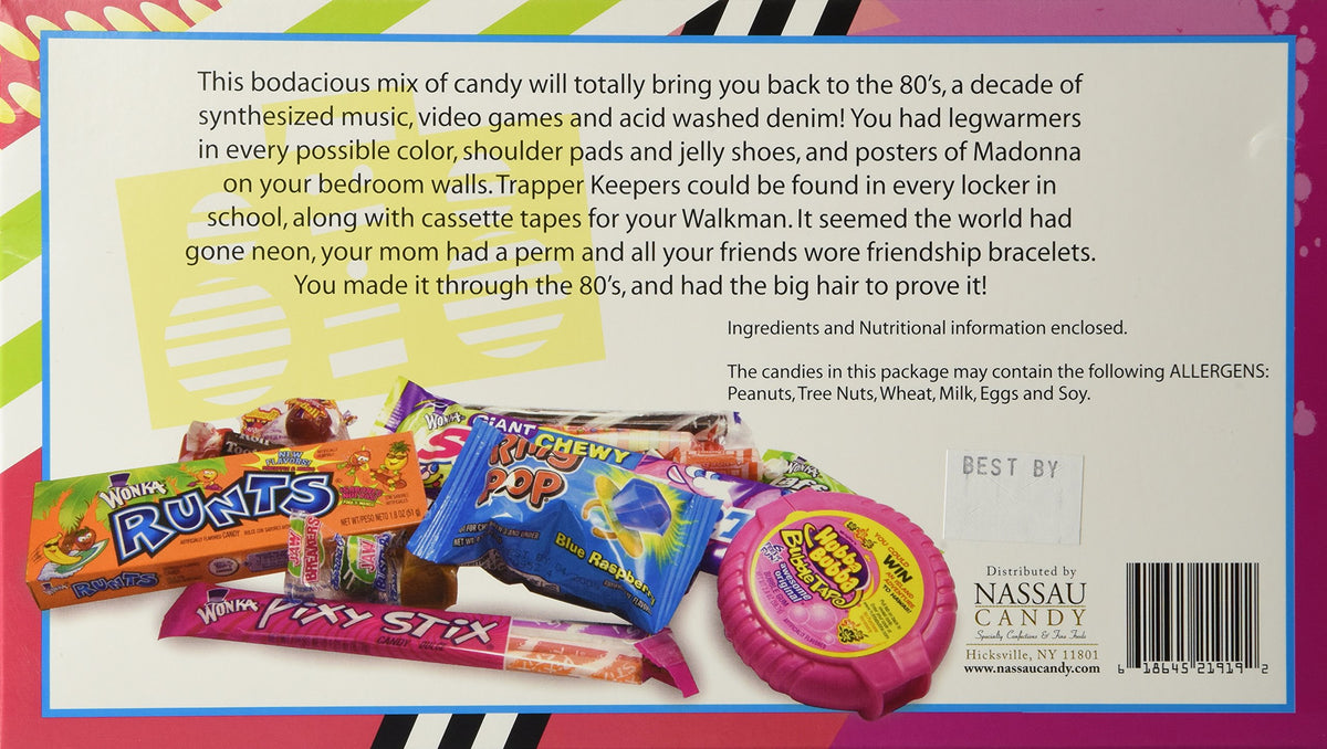 1980's Retro Candy Gift Box-Decade Box Gift Basket - Classic 80's Candy