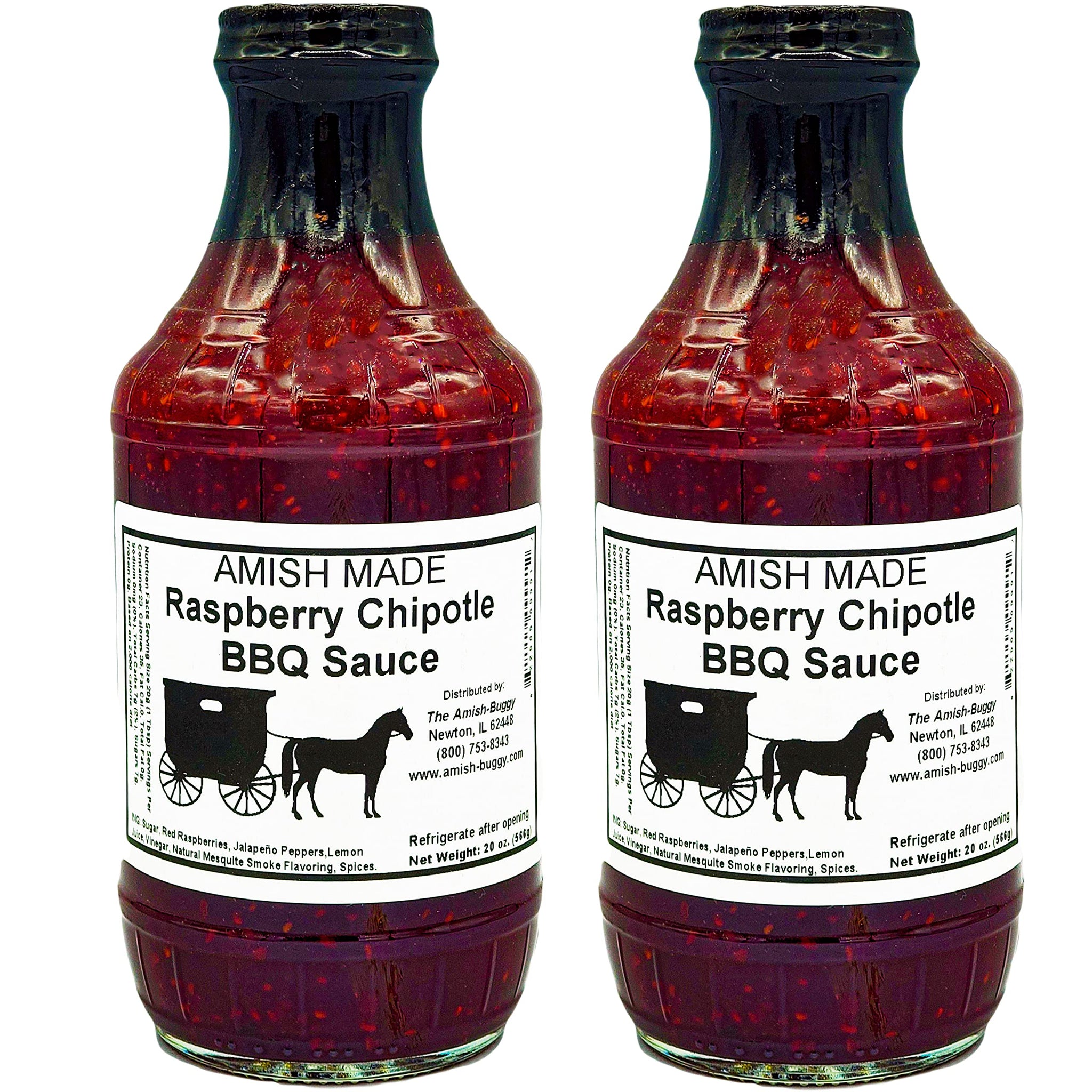 Amish Made BBQ Sauce 16 oz. Jar 2pack (Raspberry Chiptole)