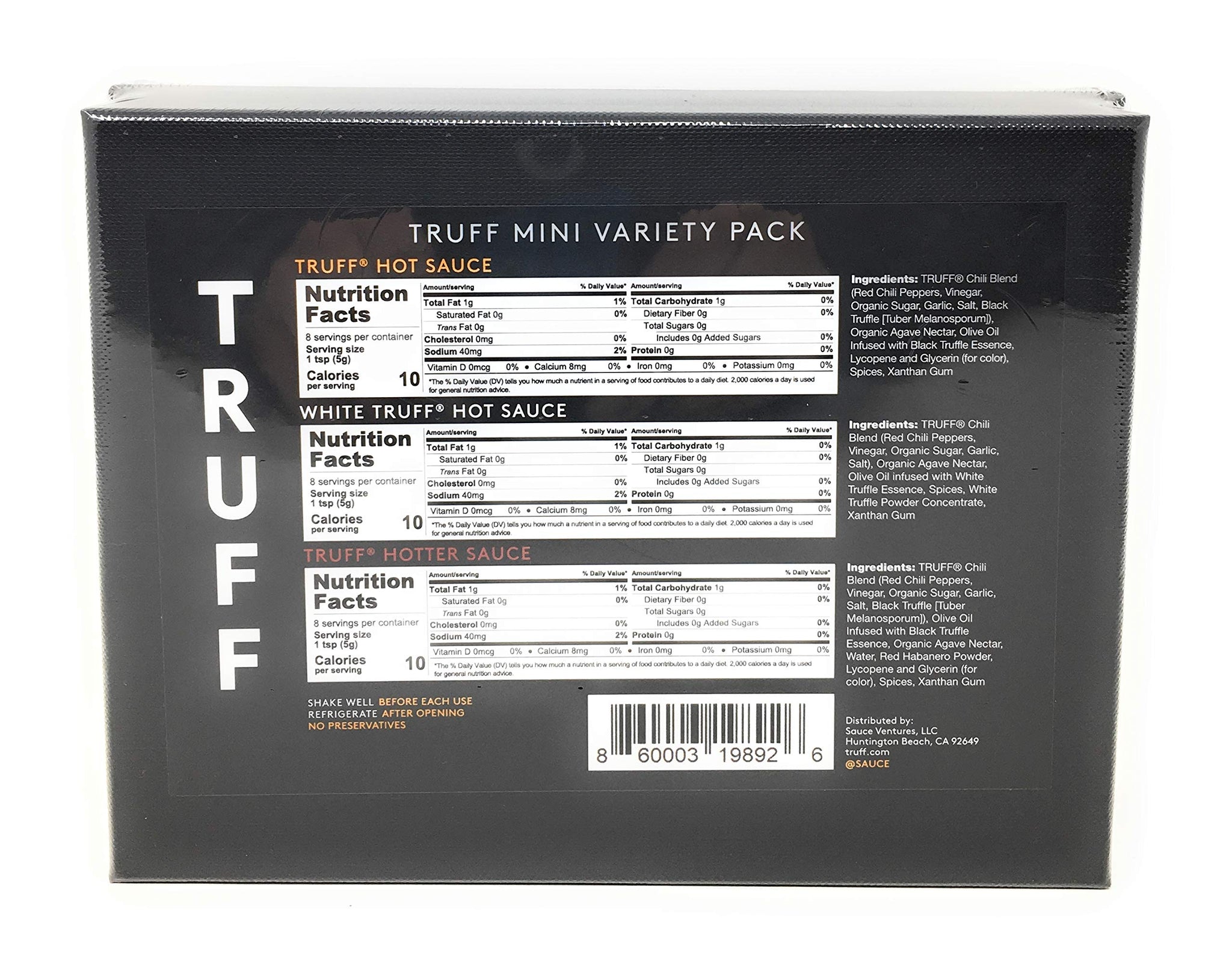 Truff, Mini Variety Sauce Pack, 4.5 Ounce