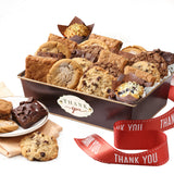 Broadway Basketeers Thank You Gift Baskets of Individually Wrapped Fresh Brownies and Cookies Assorted Toppings and Flavors. Perfect for Her Him