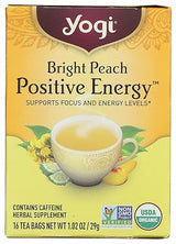 Yogi Teas,Herbal Supplement Bright Day Peach Bergamot Tea Bags, 16 Count