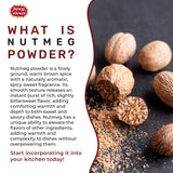 Spicy World Nutmeg Powder 5 LB Bulk Jar - Premium Quality, Ground Nutmeg Whole, Perfect for Commercial Baking, Cooking, Smoothies, Lattes & Desserts
