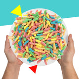 Sour Gummy Worms | 1 Pound Bag of Neon Gummy Worms Candy | Classic Sanded Gummies for Parties, Goodie Bags, Snacking & Candy Buffets | Assorted Fruit