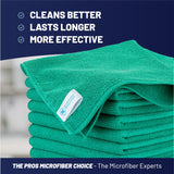 Microfiber Wholesale MW Pro 16x16 Microfiber Wash Cloths - Absorbent Kitchen Dish Rags & Counter Wipes - Heavy Duty Scrubbing Towels for Restaurants